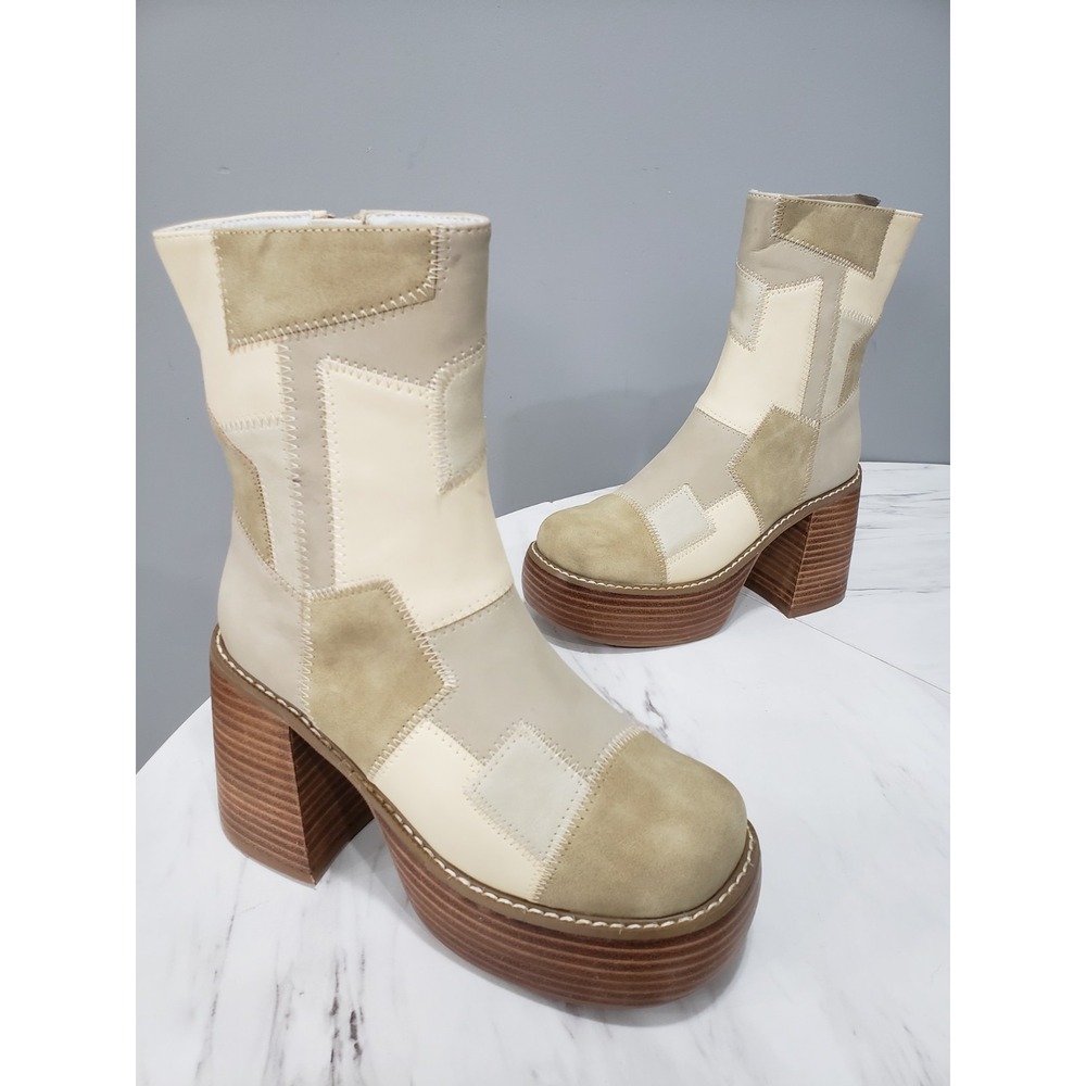 NEW NO BOX SIZE 6 dElias dollskill Patchwork Boots suede y2k bratz platform 90s